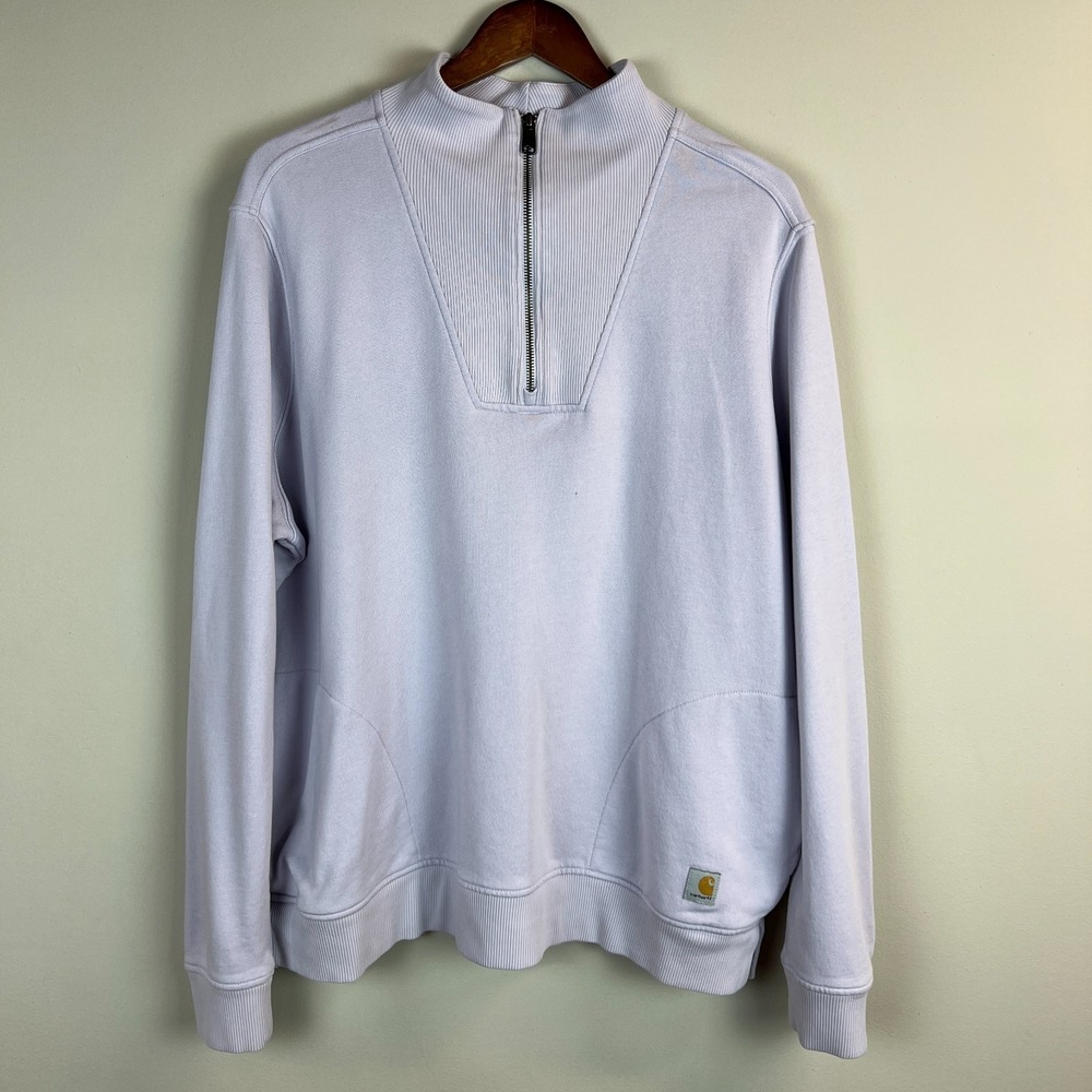 Carhartt Sweatshirt Womens XL Relaxed Fit Tencel Fiber Series 1/4 Zip Pullover